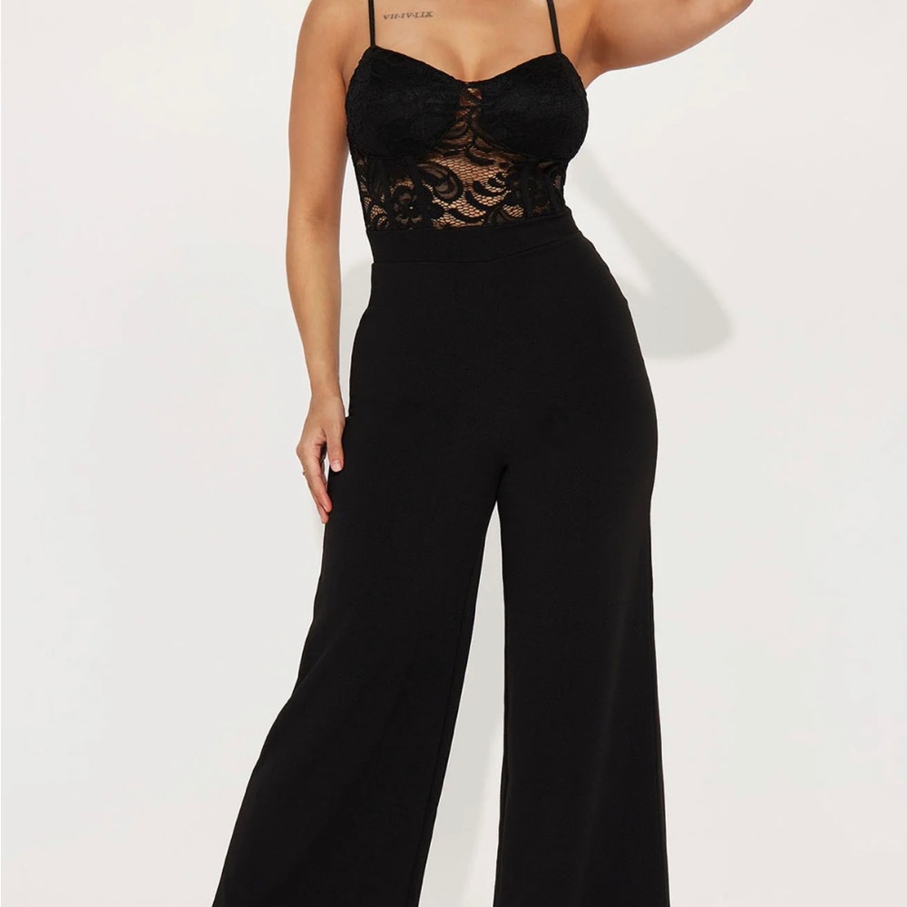 Lace top romper